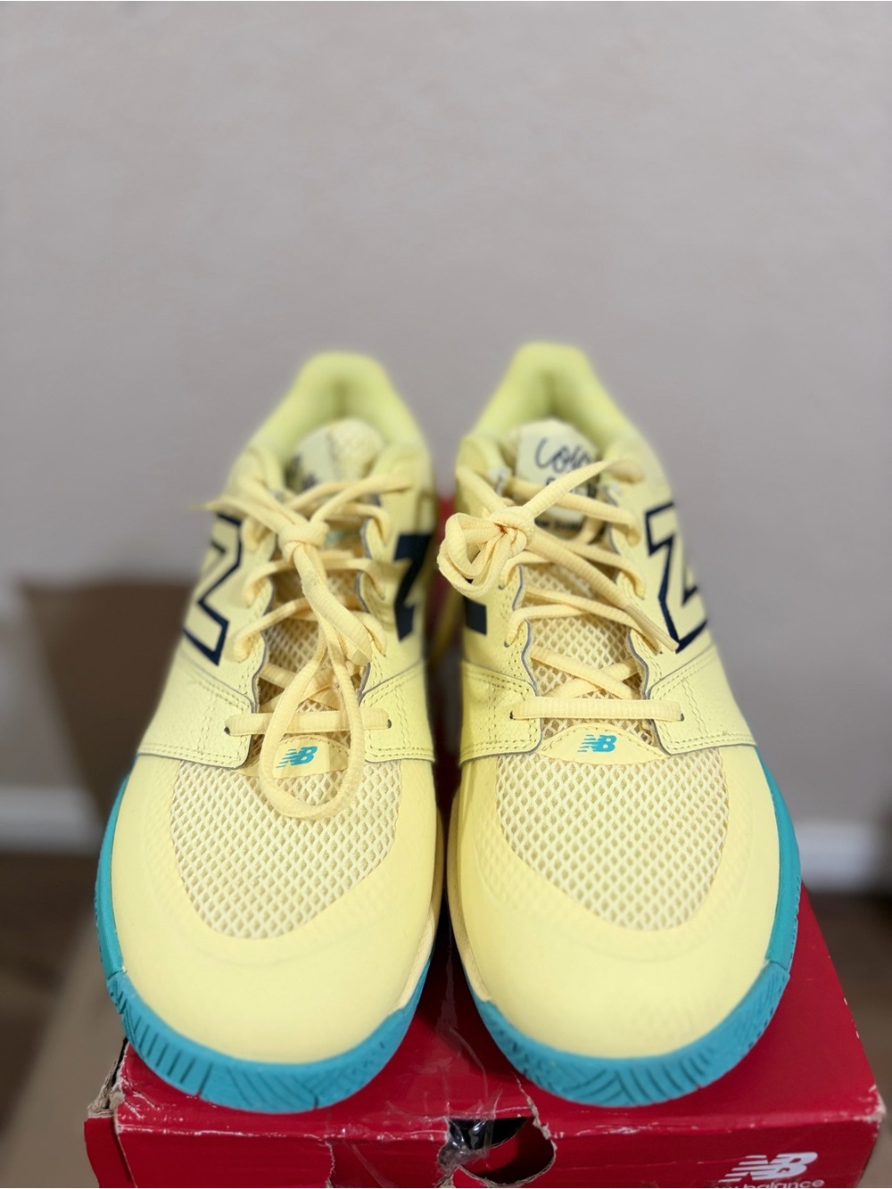 New Balance Coco Delray Women's Tennis Shoes WCHCODI2 Yellow Blue Size 10